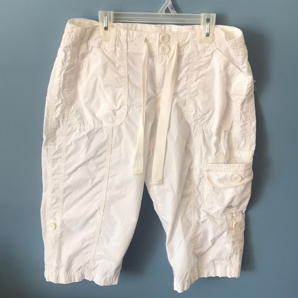 Calvin Klein cream below the knee casual lightweight cotton pants/shorts size M - Picture 1 of 12